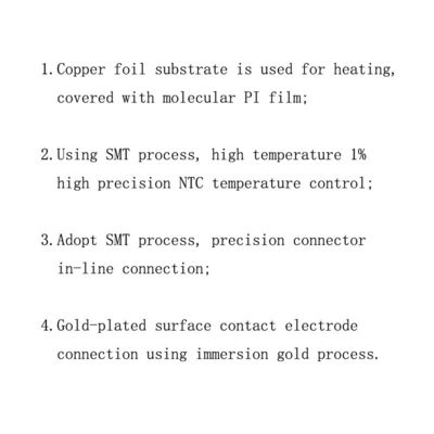 1.5V Polyimide Heater Element, tipo flexível filme do aquecimento de C USB com forma especial