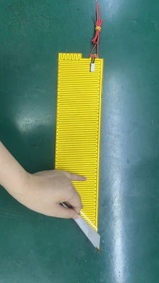 Forma e tamanho de aquecedor de filme de poliamida Kapton personalizado com adesivos traseiros 3M