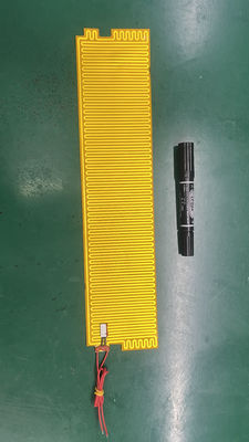 Forma e tamanho de aquecedor de filme de poliamida Kapton personalizado com adesivos traseiros 3M